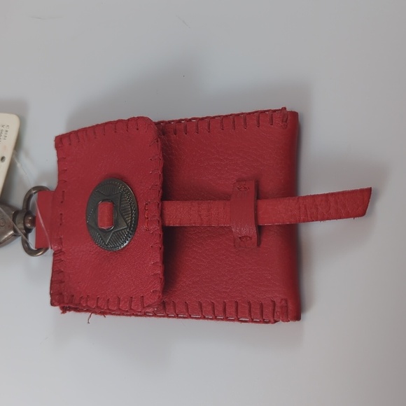 Free People Keychain Wallet with Concho Star NWT Red - Picture 3 of 4